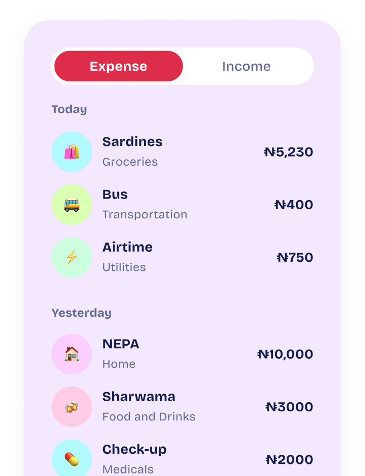 Income & Expense Tracking